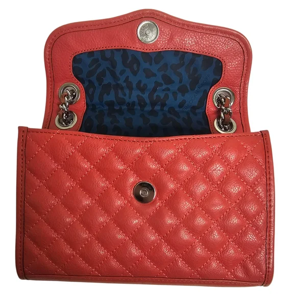 Rebecca Minkoff Red Studded Quilted Chain Adjustable Strap Crossbody Flap Bag - Picture 4 of 16